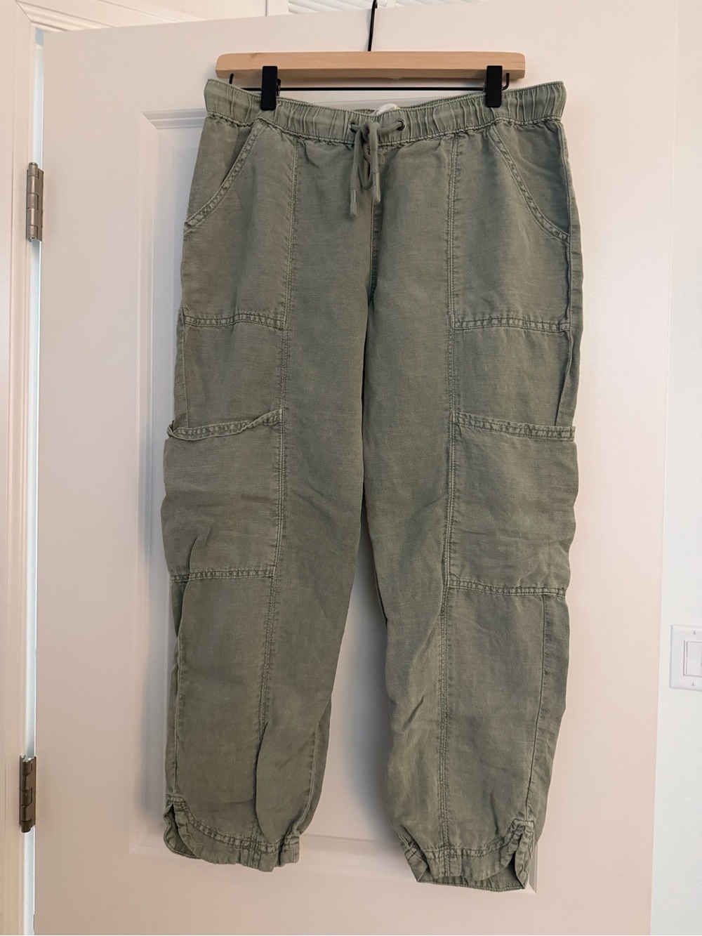 Olive Green Women’s Cargo Jogger Pants